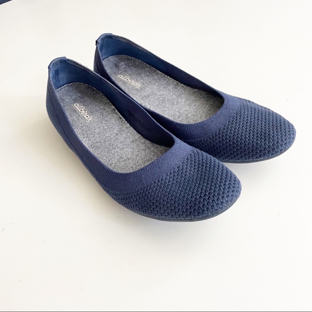 Allbirds Tree Breezers Flats Navy with Black Sole Women’s 9.5
